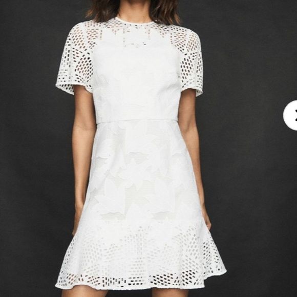 Reiss Dresses & Skirts - Reiss DAMARA LACE MINI DRESS White size 8